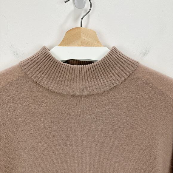 Antonio Melani Cashmere Dress Mockneck Taupe Beige Relaxed Minimalist Small - Picture 11 of 11